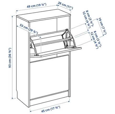 Photo of free 2 x Shoe Cabinets - Dark Brown (SW14) #2