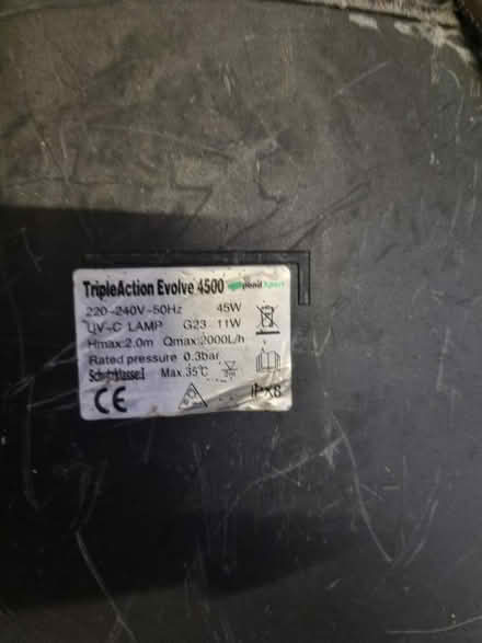 Photo of free Triple action evolve 4500 pond pump (wallingford..wantage road) #3
