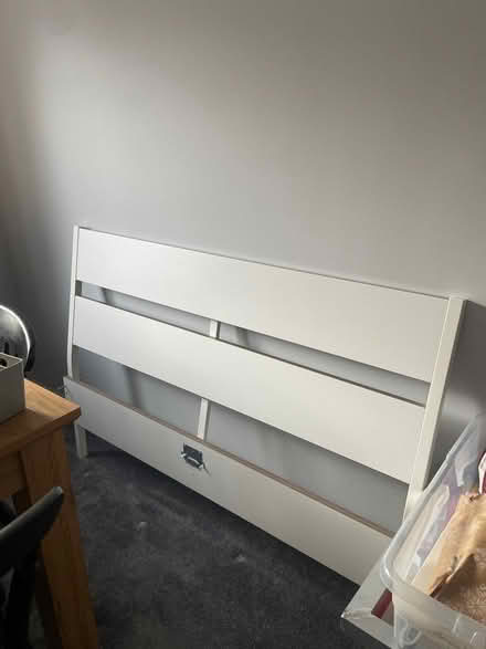Photo of free IKEA white double bed with mattress (CO2) #1
