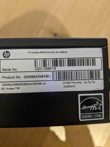 Photo of free HP Compaq 8200 Elite Ultra Slim PC (Stonebridge - NW10) #2