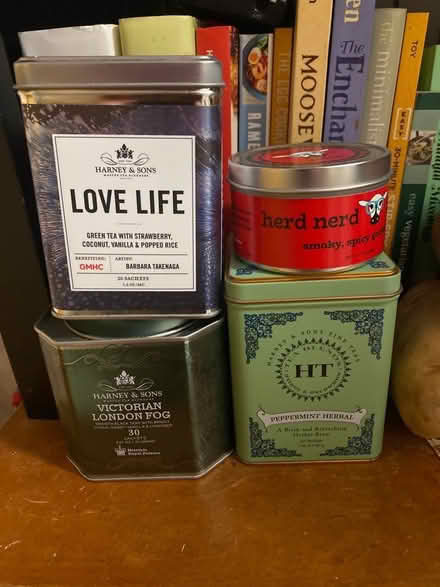 Photo of free Empty Metal Tea Tins (Brighton) #1