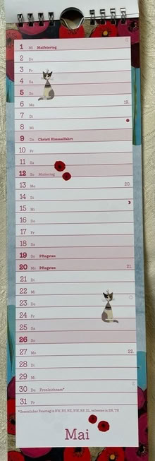 Photo of free German Rosina Wachtmeister calendar (Crystal Palace SE19) #2