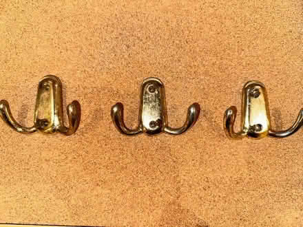 Photo of free 3 Brass Double Robe Hooks (Westerham TN16) #1