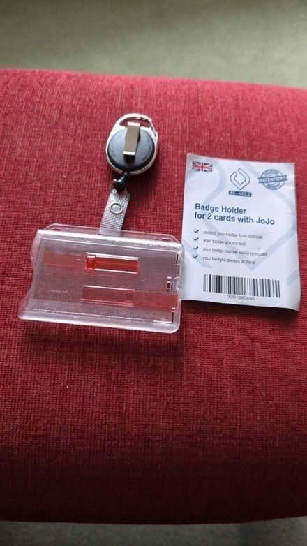 Photo of free 2 card Badge holder (Beeston, notts NG9) #2