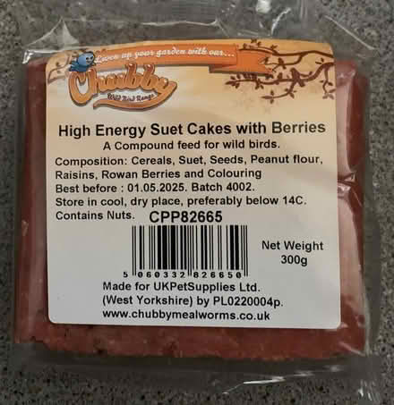 Photo of free 18 Wild Bird Suet Blocks With Berries (Portsmouth PO3) #1