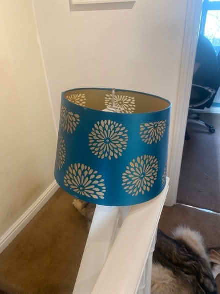 Photo of free Blue lampshade (Warrington) #1
