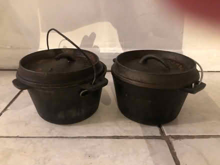 Photo of free 2 Cast Iron Mini Pots, 1 Mug (Lower Manhattan) #1