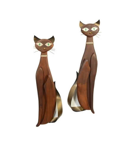 Photo of Mid-century wooden cats (Rising sun) #1