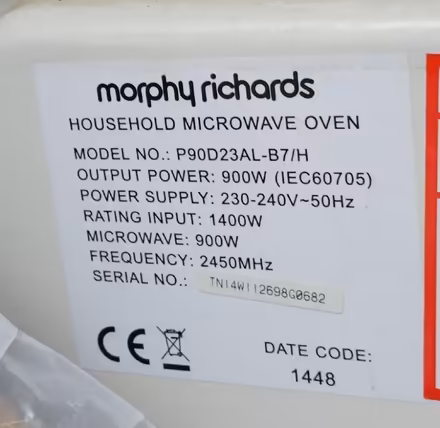 Photo of free Morphy Richards Microwave (Catton NR6) #1