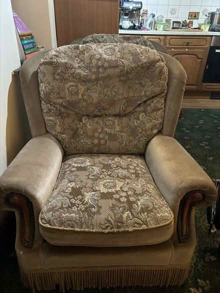 Photo of free Single Brown Armchair (Pallet Hill CA11) #1