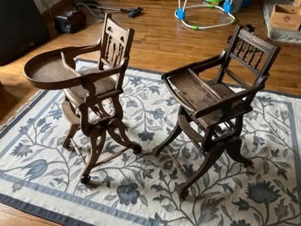 Photo of free Two old wooden baby seats/high chairs (Stathe TA7) #3