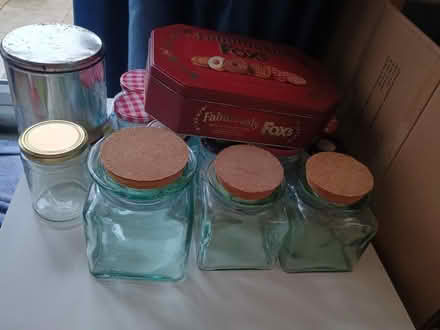 Photo of free Assorted jars and tins (Upper Wolvercote OX2) #1