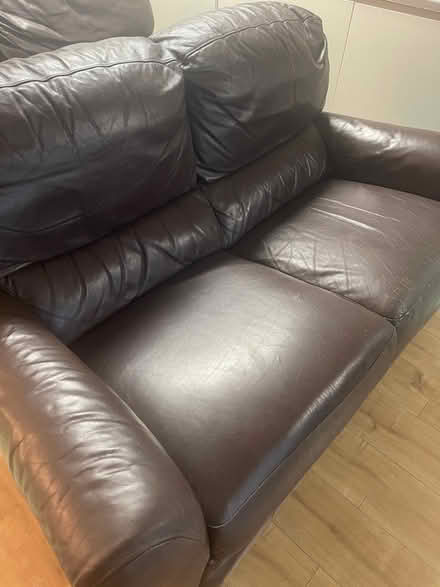 Photo of free Leather sofas (Goldsithney) #2