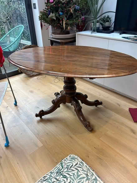 Photo of free Antique table rose wood top (Clapham Junction SW11) #1