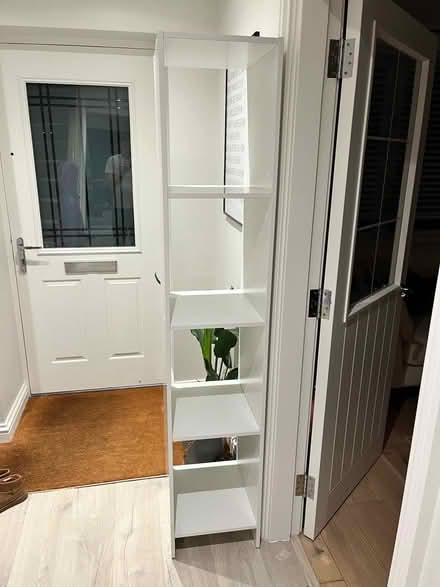 Photo of free White wooden shelve unit (Chatham ME5) #2