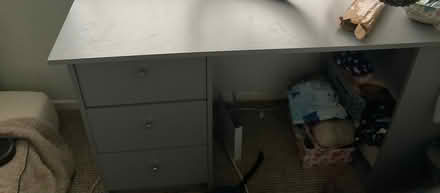Photo of free Grey desk good condition (Mackworth Derby) #1