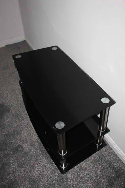 Photo of free Black Glass TV Unit (Leechmere SR2) #1