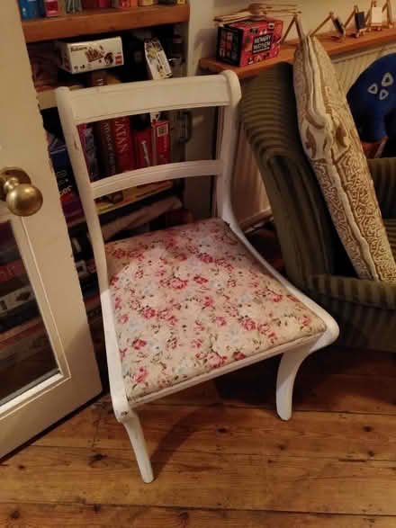 Photo of free White and floral chair (Fiveways, Brighton) #1