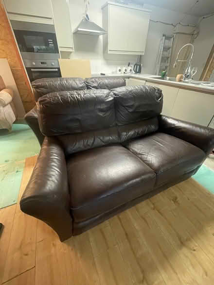 Photo of free Leather sofas (Goldsithney) #4
