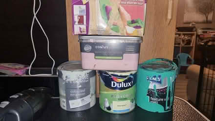 Photo of free Part used tins of paint and pad (Keighley, BD20) #1