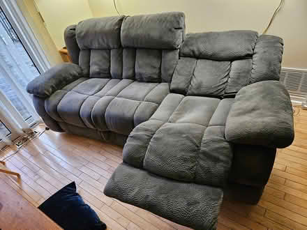 Photo of free Recliner couch - blue gray (Britannia & Winston Churchill) #2