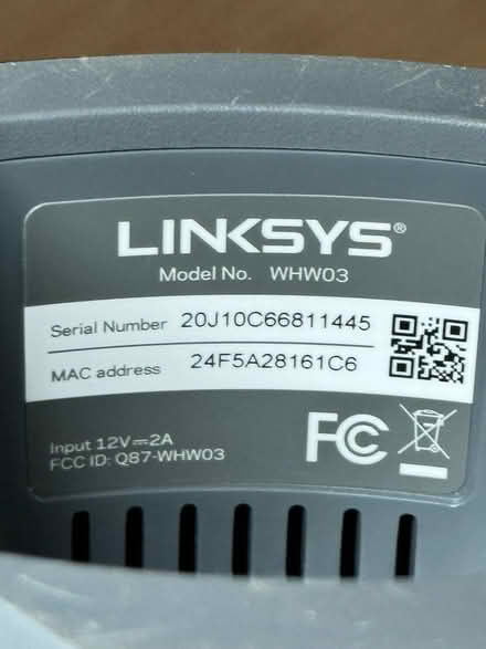 Photo of free Linksys Velop Tri Band WiFi Network (Southeast Livermore) #2