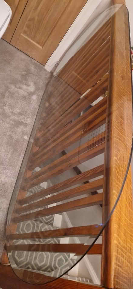 Photo of free Italian glass oval dining table (Oadby) #2