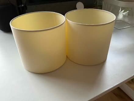 Photo of free 2x 19cm cream lampshades (Brentford TW8) #2