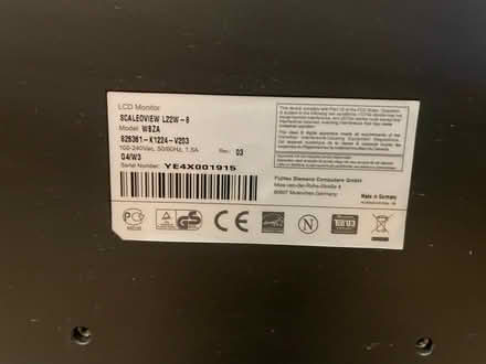 Photo of free 22” Fujitsu Siemens PC Monitor (Downhall Park Way Rayleigh) #3