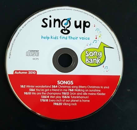 Photo of free Sing Up CDs suitable for school kids to sing along (Woodbridge IP12) #1