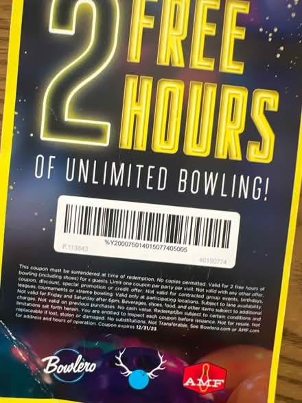 Photo of free Bowling Pass (Brookland, DC) #2