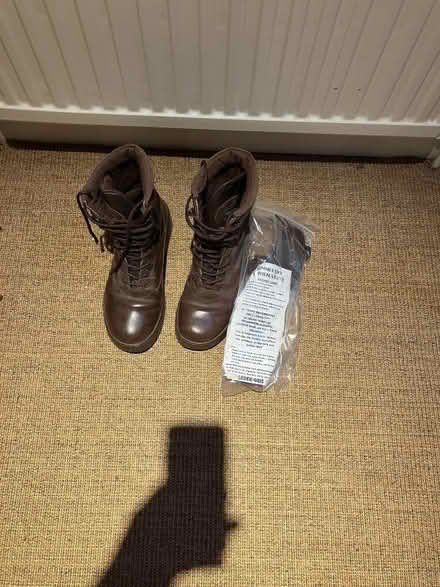 Photo of free Combat Boots- size 9 for Cadets etc & footbeds (Allerton L18) #1