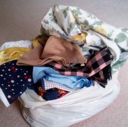 Photo of free Bag of assorted fabrics and knitted items for craftwork (St Mary Cray BR5) #1