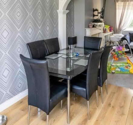 Photo of free Glass table with chairs (S6) #1