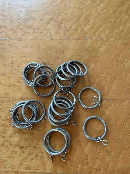 Photo of free 24 chrome curtain rings (Ealing Common W5) #1