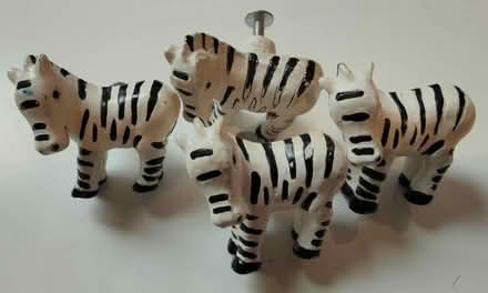 Photo of free 4 kids' zebra drawer / cupboard / wardrobe door handles (Tyttenhanger AL4) #1