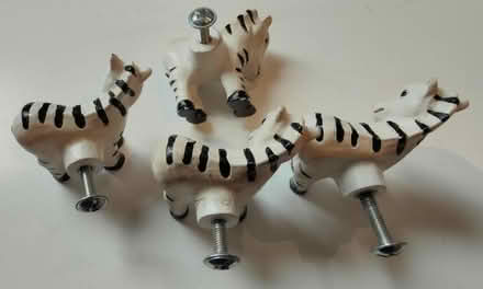 Photo of free 4 kids' zebra drawer / cupboard / wardrobe door handles (Tyttenhanger AL4) #2
