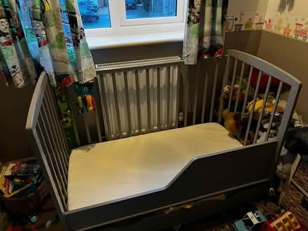 Photo of free Cot with bedding and mattress (Cheltenham) #2