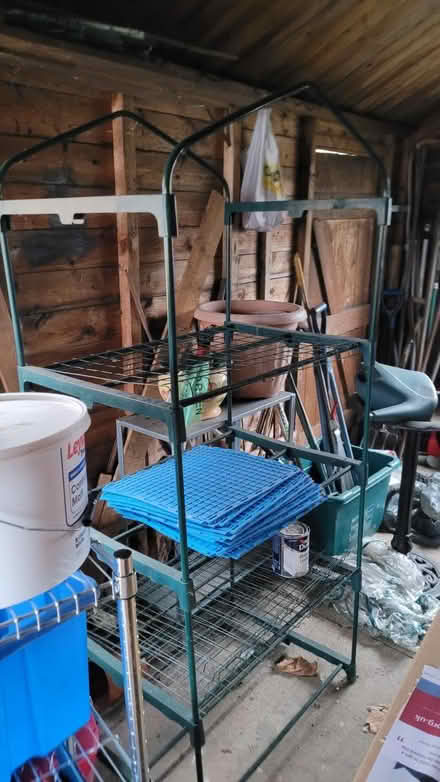 Photo of free Plastic greenhouse frame and shelves (Turves Green B31) #1