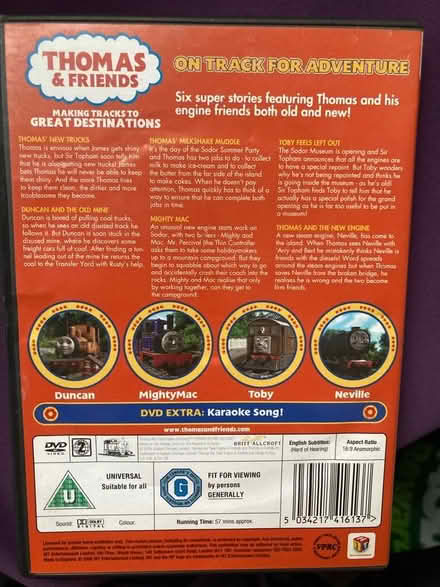 Photo of free Thomas Tank Engine DVD - 6 stories (Bristol BS14) #2
