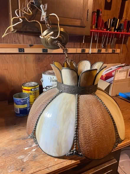 Photo of free Mid-century Modern glass lamp (Watertown/Waltham/Belmont line) #1