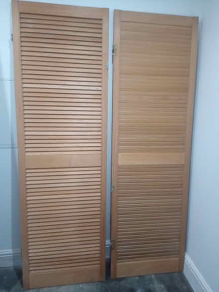 Photo of free 2x wooden louvre doors (L20, Bootle, Merseyside) #3