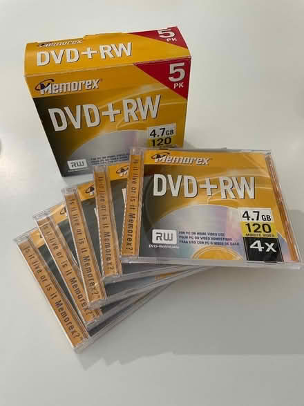 Photo of free Pack of 5 DVD+RW (St Pauls Ward GU15) #2