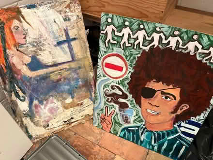 Photo of free 2 paintings on wood (Christchurch park area) #1