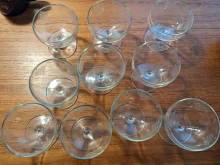 Photo of free set of 10 etched sorbet dishes (North City part of Shoreline) #2