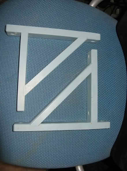 Photo of free Pair of wooden painted shelf brackets (Verwood BH31) #1