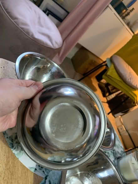 Photo of free 4 Stainless steel mixing bowls (Edinburgh, Broughton, EH3) #1