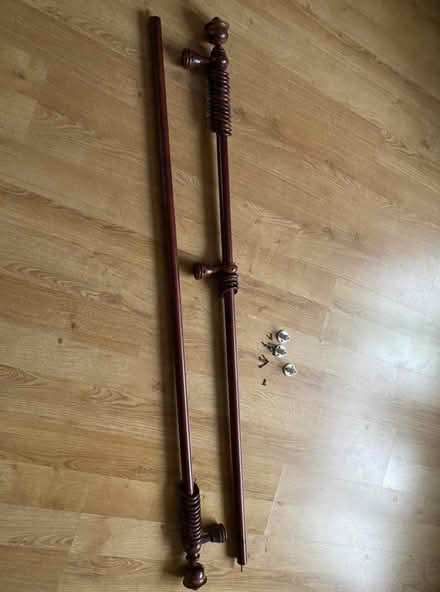 Photo of free Wooden Curtain Pole 290cm Length (Noctorum CH43) #2