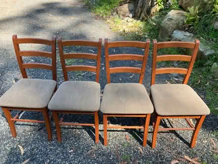 Photo of free Four timber dining chairs (Mt Elliot) #1
