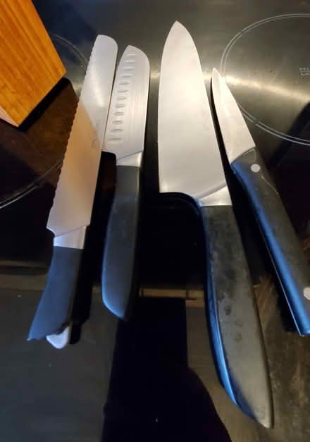 Photo of free Assorted Kitchen Knives and Block (Micklefield LS25) #1